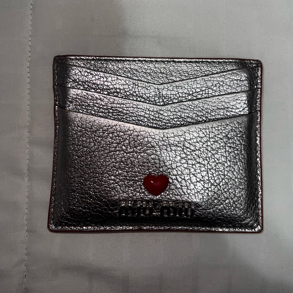 Miu Miu Silver Card Holder